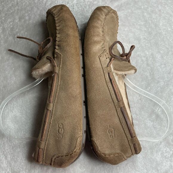 UGG 10 Dakota Moccasin Sherpa Lined Slip On Suede Slippers - Picture 11 of 11